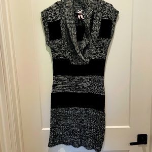 Black & grey sweater dress